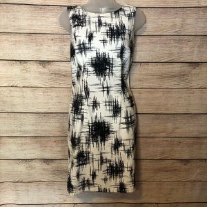 AGB Black & White Sheath Dress Sz 8